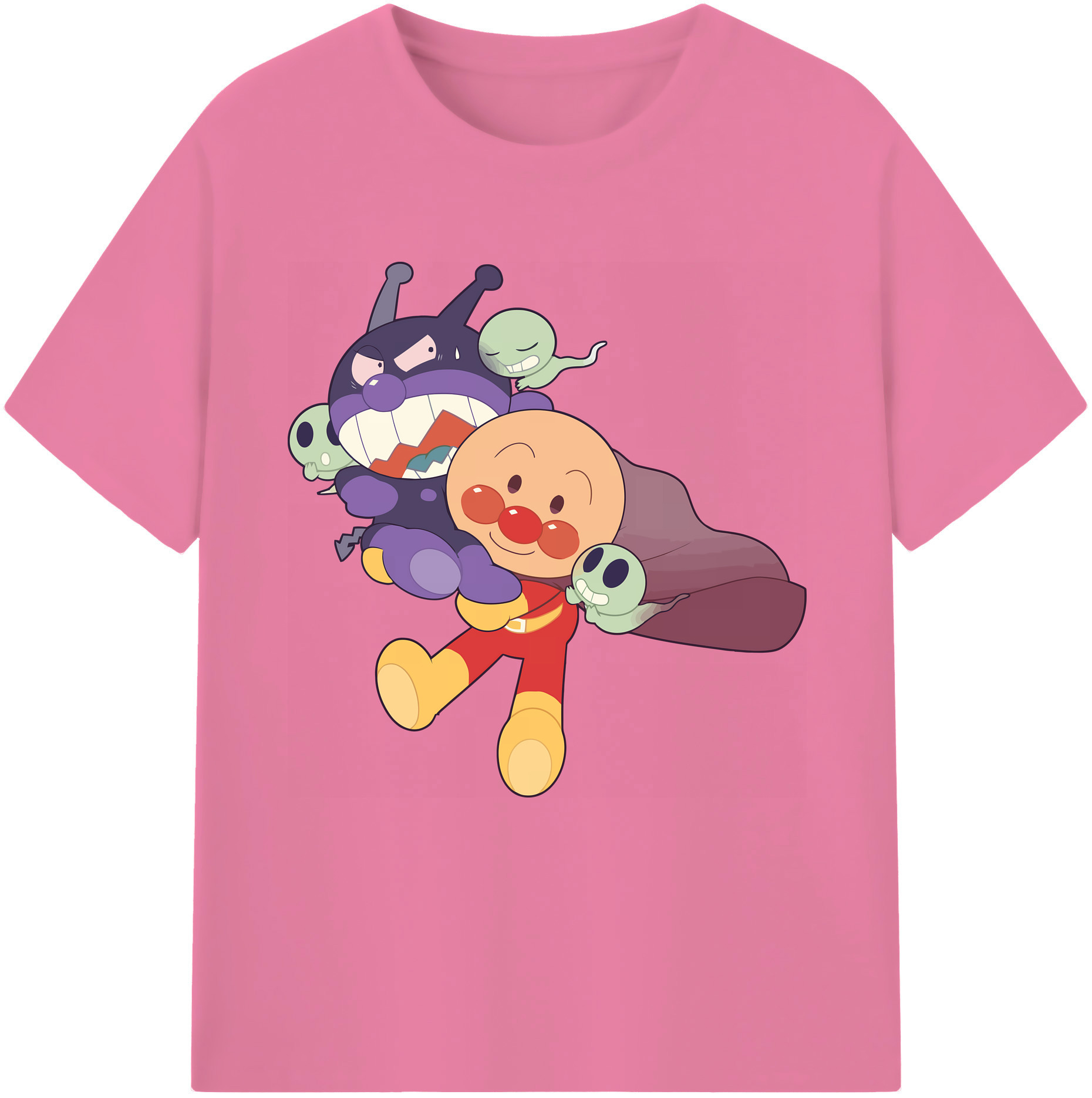 （画像用） アンパンマン Anpanman 綿100％半袖Tシャツ（フロントプリント）
